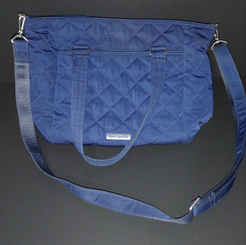 Vera Bradley Navy Blue Quilt Pattern Purse Gem